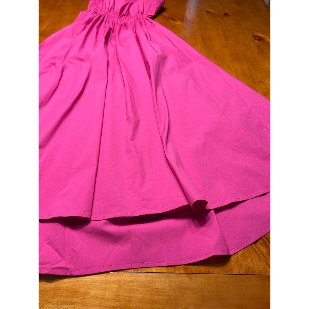 Michael Kors Pink Halter Midi Dress Chain Neck Open Back Cut Out High Low Small - Picture 6 of 11